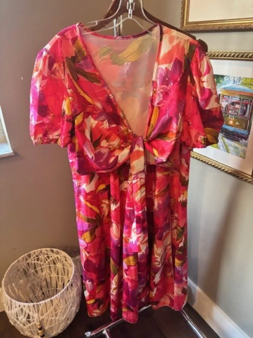 Two-Piece Bright Floral Outfit